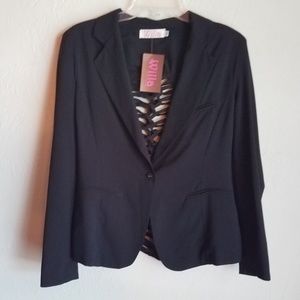 Black Blazer Twisted Caged Back Detail